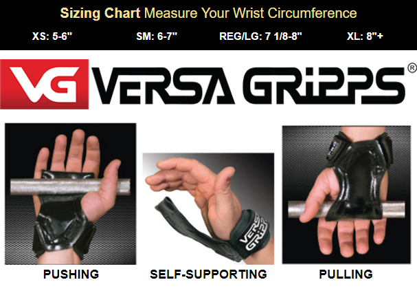 Versa Gripps Pro Size Chart